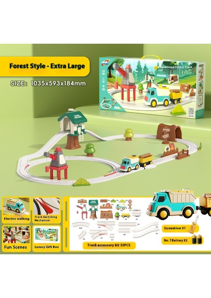 Çocuk Eğitici Havaalanı Parça Tren Araba Atılım Macera Taşıma Parça Araba Saklama Kutusu Seti (Yurt Dışından)