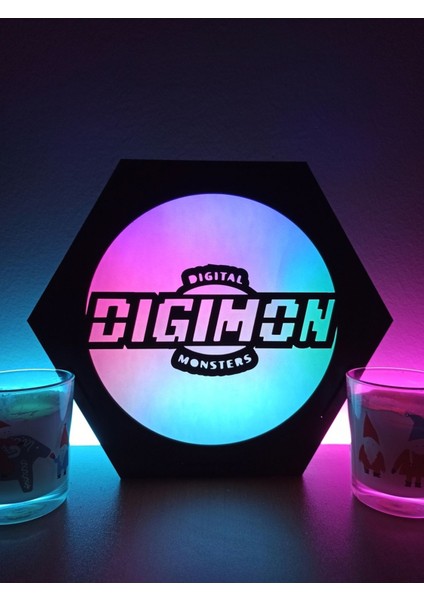 Renkli Digimon Masaüstü Dekoratif Lamba, Odanıza Şıklık Katacak 100% Keyifli Parlaklık