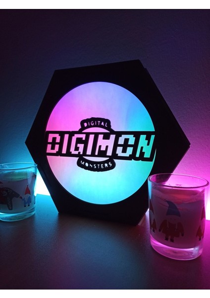 Renkli Digimon Masaüstü Dekoratif Lamba, Odanıza Şıklık Katacak 100% Keyifli Parlaklık fiyatları