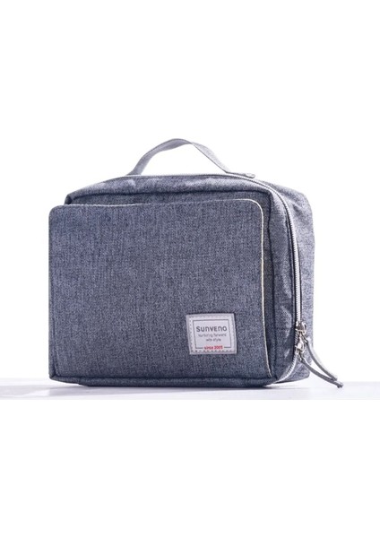 Küçük Gri Bebek Bezi Değiştirme Clutch Çantası