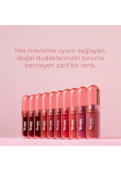 Gün Boyu Kalıcı, Kadife Dokulu, Mat, Kore Lip Tint – Pretty Water Velvet Tint 2.6g 01 Nude Beige indirimleri