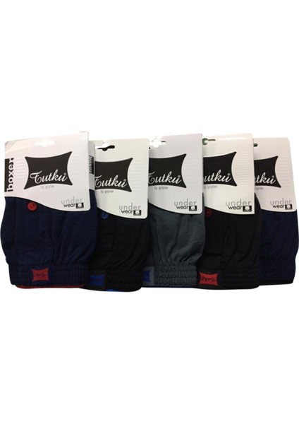 5'li Penye Boxer Rahat Klasik Kesim %100 Pamuklu Erkek Boxer