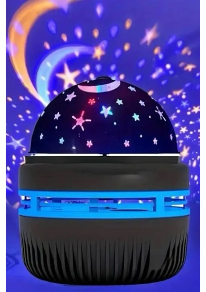 Mini Yıldızlı Gece Lambası, Çocuk ve Genç Odası Için Şık Projektör Siyah Renk fiyatları