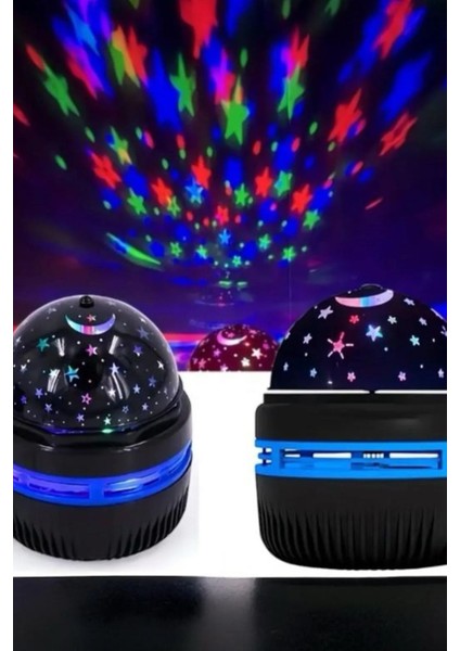 Mini Yıldızlı Gece Lambası, Çocuk ve Genç Odası Için Şık Projektör Siyah Renk modelleri