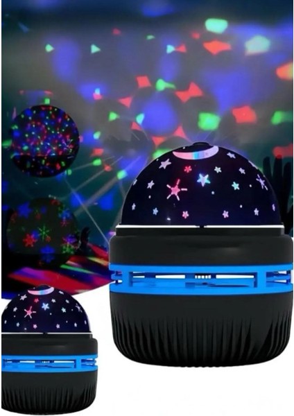 Mini Yıldızlı Gece Lambası, Çocuk ve Genç Odası Için Şık Projektör Siyah Renk fırsatları