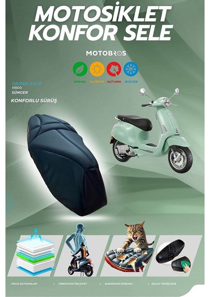 Vespa Primavera Uyumlu Konfor Sele Kılıfı