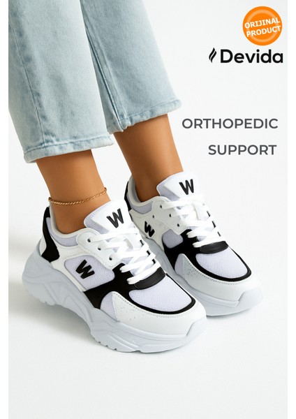 Kadın Beyaz Spor Ayakkabı 5 Cm Yüksek Air Taban Günlük Sneaker X110 fırsatları