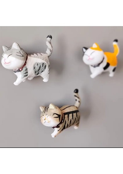 Turuncu-Beyaz 1 Parça Karikatür Yürüyen Kedi Figür Mutfak Ofis Için fırsatları