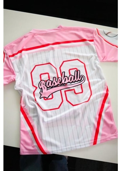 Pembe V Yaka Hello Kitty Baseball Jersey T-Shirt fiyatları