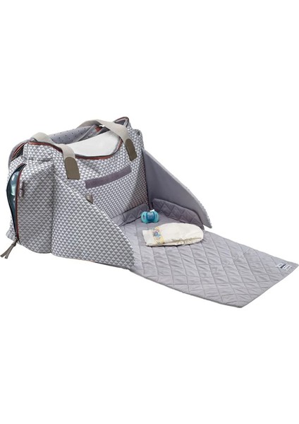 Sydney Iı Bebek Bakım Çantası Gri Desenli 44X26X27 cm fiyatları