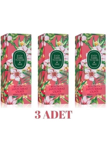 Japon Kiraz Çiçeği Kolonyası Pet Şişe – 400x3 3'lü Set