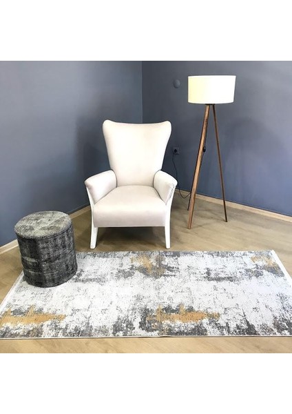 Viscoo 1001 Kaymaz Taban Modern Makine Sarı Halı modelleri