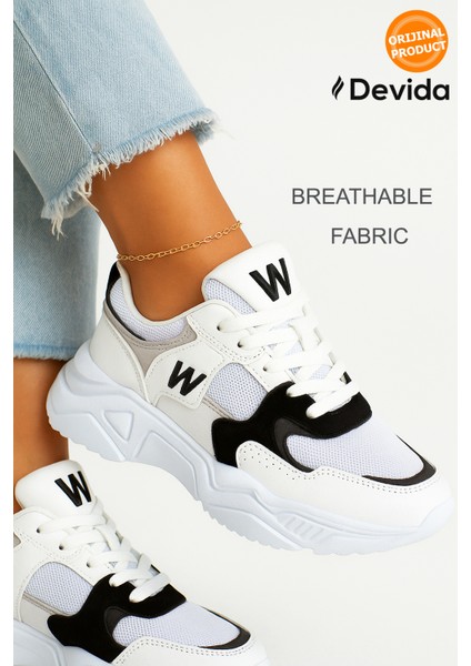 Kadın Beyaz Spor Ayakkabı 5 Cm Yüksek Air Taban Günlük Sneaker X110 modelleri