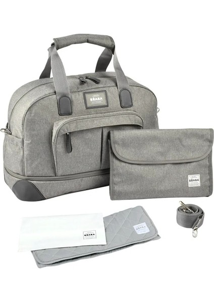 Amsterdam Değiştirme Çantası Heather Grey, Dayanıklı Pu Kumaş, Şık ve Fonksiyonel