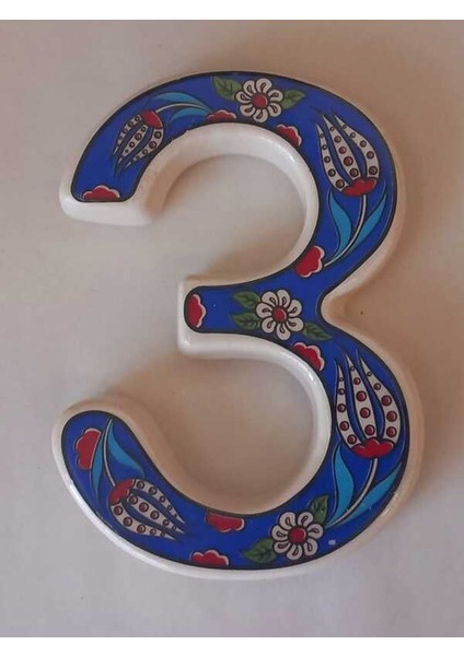 Seramik Lale Desenli Kapı Numarası,ev Numarası,otel Odası Numaraları