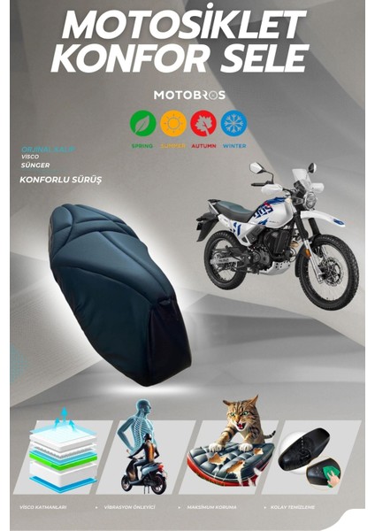 Hero Xpulse 200 Uyumlu Konfor Sele ve Sele Kılıfı