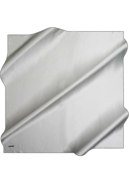 Açık Gri Düz Taşlanmış İpek Krep Saten Eşarp / 90X90 / 7747758-371