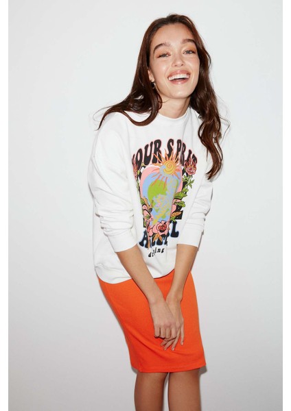 Vıcky Oversize Beyaz Sweatshirt modelleri