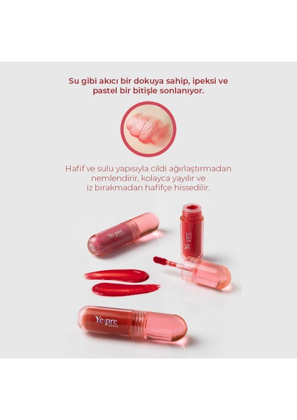 Gün Boyu Kalıcı, Kadife Dokulu, Mat, Kore Lip Tint – Pretty Water Velvet Tint 2.6g 06 Neutral Rose modelleri
