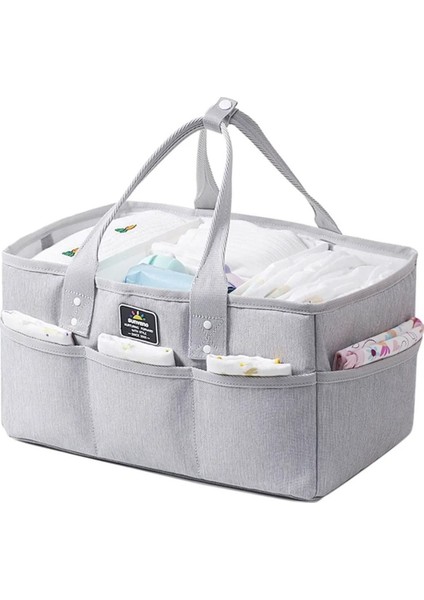 Grey USB Diaper Bag & Diaper Caddy, Fonksiyonel ve Konforlu