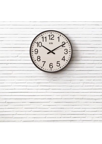 Klik Simplex Duvar Saati - Siyah - 38 cm