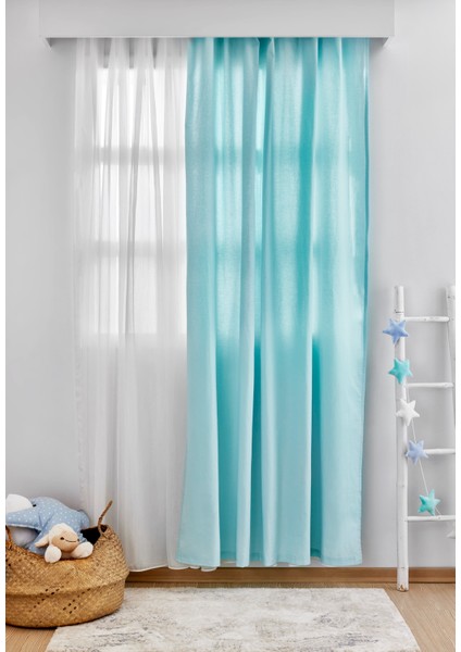 Çocuk Odası Perde 150*220 cm -Mint