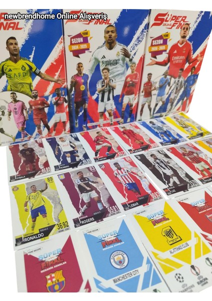 Süper Final Yeni Transferler 50 Jelatinli Poşet 150 Adet Futbolcu Kartı Vardır Mekanik Adamlar modelleri
