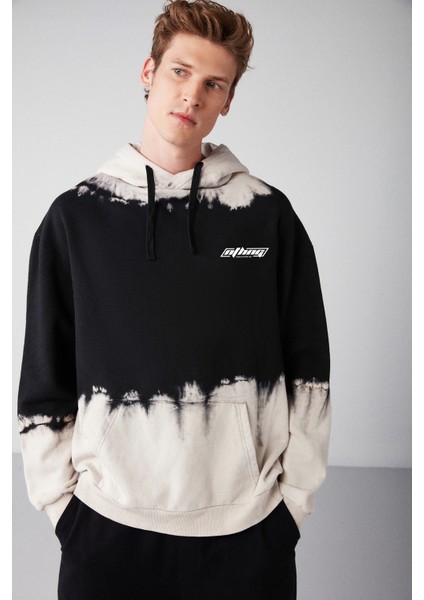 Astetıng Relaxed Oversize Siyah Sweatshirt