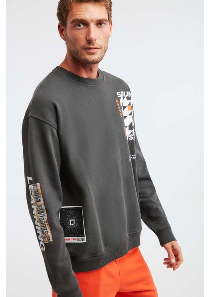 Rad Oversize Antrasit Sweatshirt modelleri