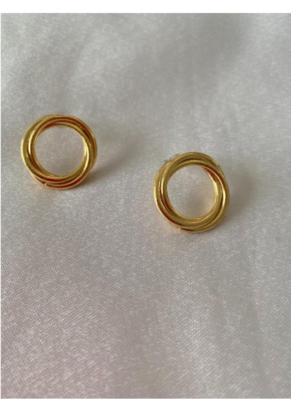 Halka Küpe Kalın Model Altın Renk