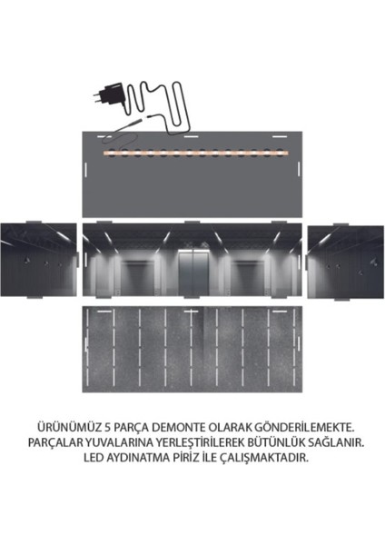 Home LED Aydınlatmalı Araba Koleksiyon Vitrini Garaj modelleri