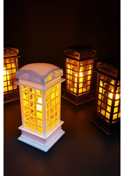 Bej Telefon Kulübesi Gece Lambası, Dekoratif Aydınlatma, Şık ve Şık Tasarım modelleri