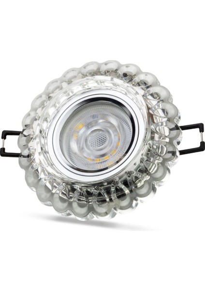 Renkli LED Çerçeve 1667, 4000K Kristal Cam Spot Kasa, Priz ve Anahtar Uyumlu