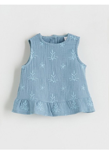 Yeni Sezon Nakisli Kiz Bebek Bluz ve Sort 2'li - S5RG88Z1