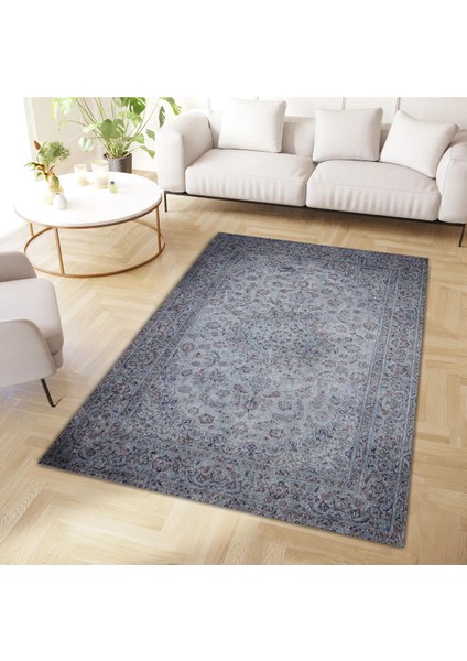 Cansu Koleksiyonu Gri Desenli Dokuma Taban Modern Dekoratif Halı CANSU48