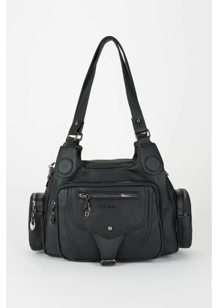 Kadın Çok Bölmeli Yıkama Deri El Omuz Çantası modelleri