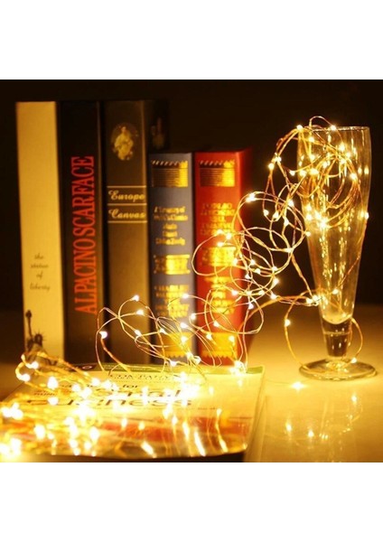 Renkli LED Işık 5m, Pilli, Aydınlatma, Süsleme, Şerit, Saçak, Spot, Parlak, Dekorasyon