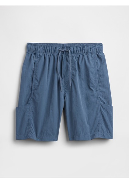 Erkek Çocuk Mavi Pull-On Hybrit Kargo Şort
