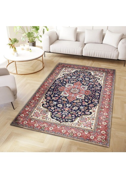 Cansu Koleksiyonu Çok Renkli Desenli Dokuma Taban Modern Dekoratif Halı CANSU41