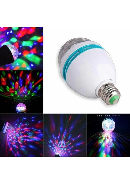 Renkli LED Döner Başlıklı Disko Topu Gece Lambası, Eğlenceli Atmosfer Yaratır modelleri