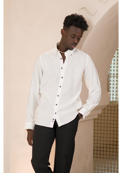 Yaka Düğmeli Yazlık Ince Tiril Tiril %100 Modal Slimfit Gömlek modelleri
