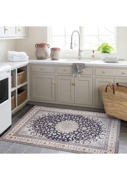 Cansu Koleksiyonu Bej Bordür Detaylı Desenli Dokuma Taban Modern Dekoratif Halı CANSU29 indirimleri