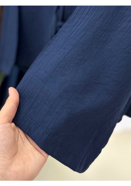 Mirona Ön Bağcıklı Çilek Kumaş Kısa KIMONO-MF210 Lacivert fırsatları