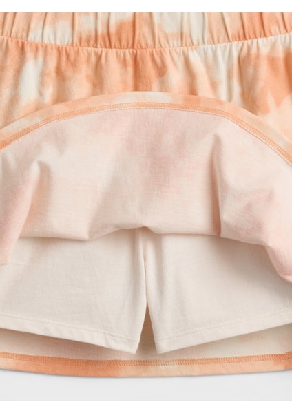 Kız Çocuk Turuncu Pileli Şort Etek fiyatları