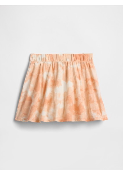 Kız Çocuk Turuncu Pileli Şort Etek modelleri