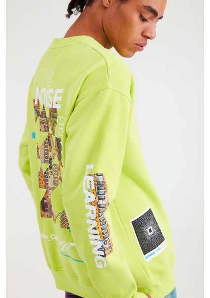 Rad Oversize Neon Yeşil Sweatshirt modelleri