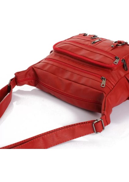 Kadın Çok Bölmeli Yıkama Deri Omuz Çaptaz Çanta fırsatları