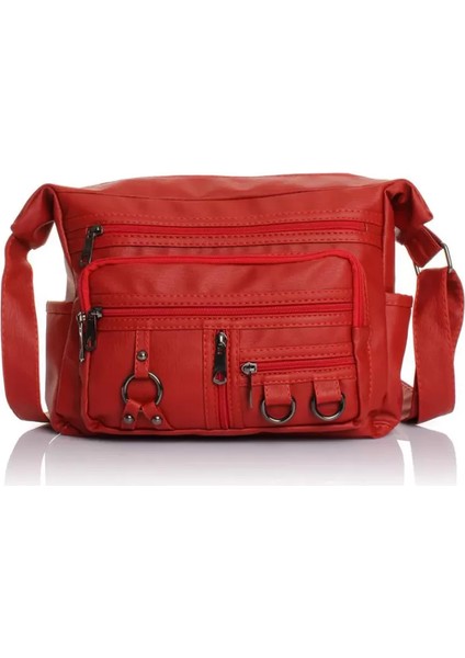 Kadın Çok Bölmeli Yıkama Deri Omuz Çaptaz Çanta indirimleri