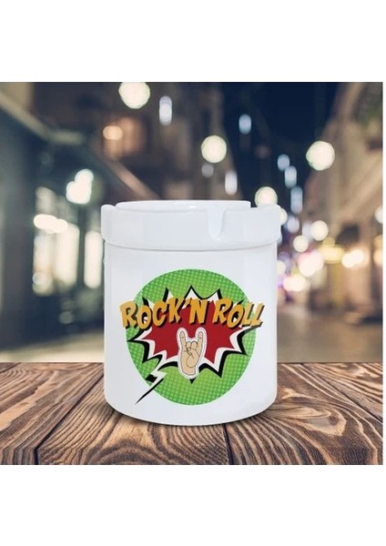Rock'n Roll Küllük Pop Art Baskılı Kül Tablası