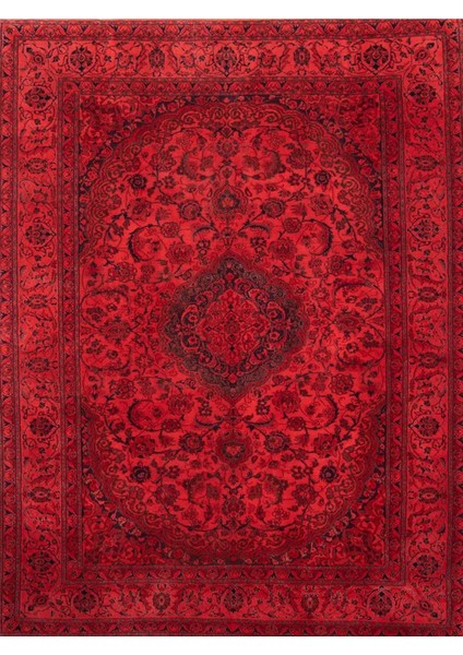 Cansu Koleksiyonu Kırmızı Desenli Dokuma Taban Modern Dekoratif Halı CANSU46